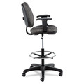 Office Chairs | Alera ALEIN4641 Interval Series 23.93 in. to 34.53 in. Seat Height Swivel Task Stool - Graphite Gray image number 2