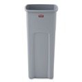 Trash & Waste Bins | Rubbermaid Commercial FG356988GRAY Untouchable 23 Gallon Square Plastic Waste Container - Gray image number 0