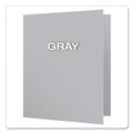 Office Jansan | Oxford 57705 11 in. x 8.5 in. 0.5 in. Capacity Twin-Pocket Folders with 3 Fasteners - Gray (25/Box) image number 3