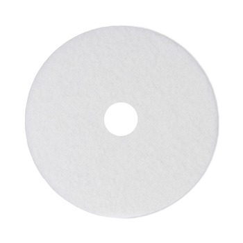 CLEANING AND SANITATION ACCESSORIES | Boardwalk BWK4014WHI 14 in. Polishing Floor Pads - White (5/Carton)