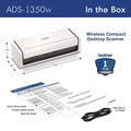 Office Electronics & Batteries | Brother ADS1350W 600 dpi x 600 dpi Optical Resolution 20-Sheet Duplex Auto Document Feeder ADS-1350W Compact Desktop Scanner image number 1