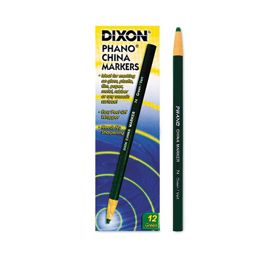 Markers | Dixon X00074 China Marker - Green (1-Dozen) image number 0