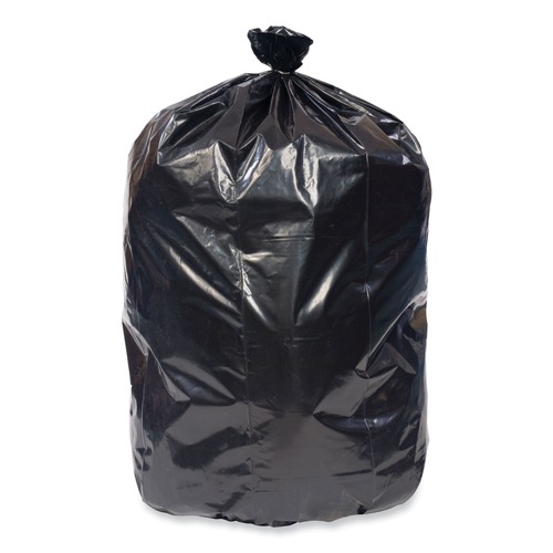 Trash Bags | Pitt Plastics PCRL385820K 38 in. x 58 in. 1.7 mil 60 gal. Eco Strong Plus Can Liners - Black (100/Carton) image number 0