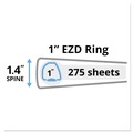  | Avery 09300 11 in. x 8.5 in. Sheet Size 1 in. Capacity 3 Rings Durable View Binder with DuraHinge and EZD Rings - Black image number 3