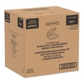 Food Trays, Containers, and Lids | Dart 90PPHT3 9 in. x 8.75 in. x 3 in. 3-Compartments ProPlanet Microwaveable Plastic Hinged Containers - Clear (150/Carton) image number 3