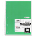 Office Jansan | Mead 05512 (70) 10.5 in. x 7.5 in. Sheets 1-Subject Medium/College Rule Spiral Notebook - Randomly Assorted Cover Color image number 3