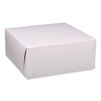 SCT 14 in. x 14 in. x 6 in. Paper Standard Bakery Boxes - White (50/Carton)