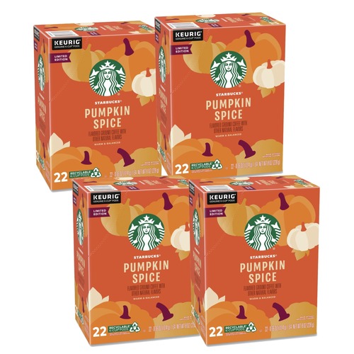 Food Service | Starbucks 12412028 Coffee K-Cups - Pumpkin Spice (22/Box, 4 Boxes/Carton) image number 0
