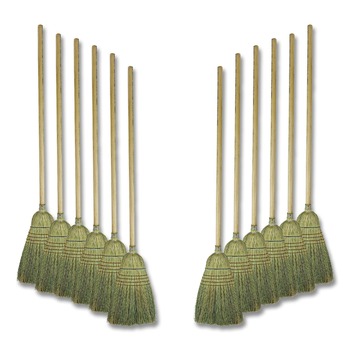 Boardwalk 12/Carton 56 in. Warehouse Broom, Corn Fiber Bristles - Natural