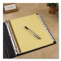 Office Jansan | Avery 11113 Big Tab 11 in. x 8.5 in. 5-Tab Double-Sided Gold Edge Reinforcing Insertable Dividers - Clear/Buff (24/Box) image number 2