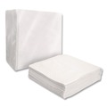 Cleaning & Janitorial Supplies | Boardwalk BWK1616NAPW 1-Ply 16 in. x 16 in. Dinner Napkins - White (250/Pack, 12 Packs/Carton) image number 2
