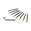Washable Markers | Crayola 586501 Brush and Detail Dual Ended Extra-Fine Markers - Assorted Colors (16/Set) image number 5