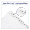 Office Jansan | Avery 01705 11 x 8.5 Allstate Style Preprinted Legal Exhibit Side 101 to 125 Tab Index Dividers - White (25-Pieces/Set) image number 7