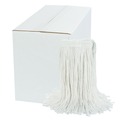 Mops | Boardwalk BWK2024RCT #24 Cut-End Rayon Wet Mop Head - White (12/Carton) image number 0