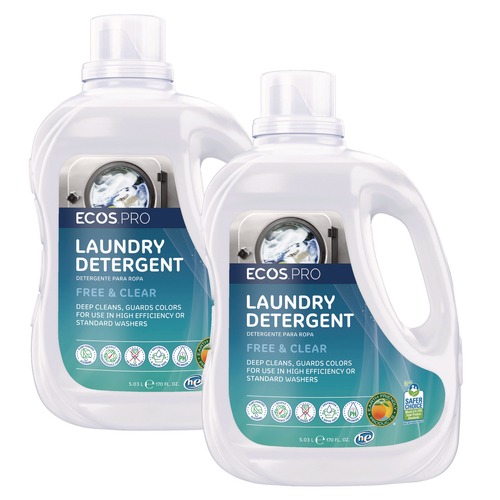 Office Jansan | ECOS PRO PL937102CT 170 oz Liquid Laundry Detergent Jug - Free and Clear (2/Carton) image number 0