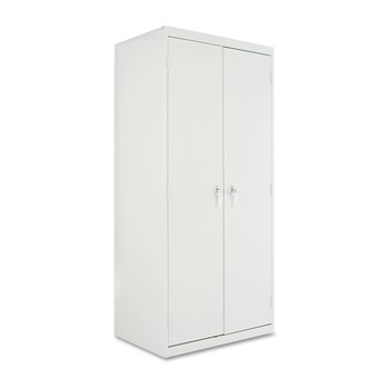 Alera CM7824LG 36 in. x 24 in. x 78 in. Assembled High Storage Cabinet with Adjustable Shelves - Light Gray
