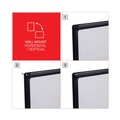  | Universal UNV43628 36 in. x 24 in. Design Series Deluxe Dry Erase Board - White Surface, Black Anodized Aluminum Frame image number 5