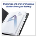 Office Jansan | Avery 11517 Print-On 11 in. x 8.5 in. 5-Tab 3-Hole Customizable Punched Dividers - White (125/Pack) image number 6