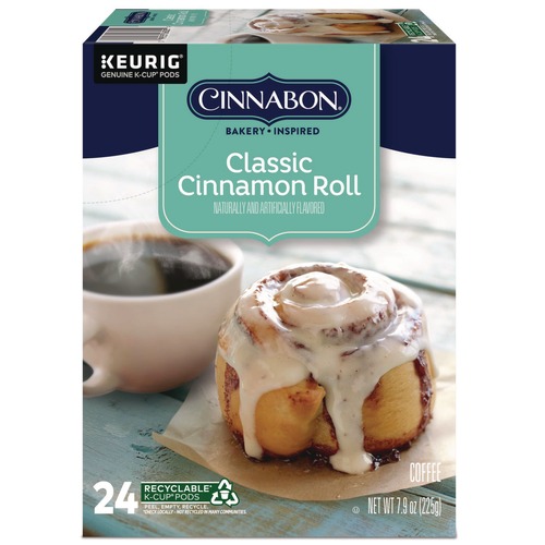 Bulk Savings Pricing 3 | Cinnabon 5000330074 Cinnabon Classic Cinnamon Roll Coffee K-Cups (24/Box) image number 0