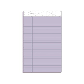 TOPS 50-Sheet 5 in. x 8 in. Narrow Rule Prism plus Colored Writing Pads - Pastel Orchid (12/Pack)