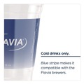 Food Service | FLAVIA 25200058 12 oz. Blue Band Flavia Logo Cold Cups - Clear/Blue (1000/Carton) image number 3