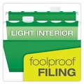 | Pendaflex 42626 Ready-Tab 1/5-Cut Tabs Colored Reinforced Hanging Letter Folders - Bright Green (25/Box) image number 5