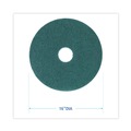 Just Launched | Boardwalk BWK4016GRE 16 in. Diameter Heavy-Duty Scrubbing Floor Pads - Green (5/Carton) image number 2