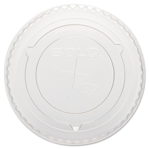 Cutlery | Dart 600TS Straw-Slot Cold Cup Lids fits 10 oz. Cups - Clear (2500/Carton) image number 0