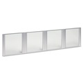 Alera ALEVA301730 17 in. x 16 in. Glass Door Set with Silver Frame for 72 in. Wide Hutch - Clear (4-Piece/Set) image number 0