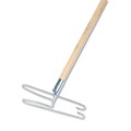 Mops | Boardwalk BWK1492 0.94 in. Diameter x 48 in. Length Wedge Dust Mop Head Frame/Lacquered Wood Handle - Natural image number 1