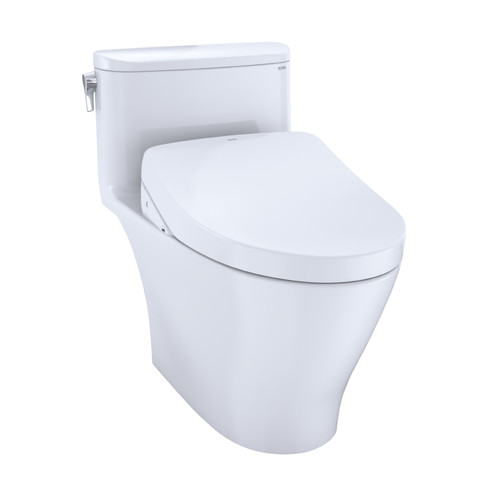 TOTO MW6423046CUFGA#01 WASHLETplus Nexus 1G 1-Piece Elongated 1.0 GPF Toilet with Auto Flush S500e Contemporary Bidet Seat (Cotton White) image number 0