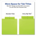Office Jansan | Avery 11273 Big Tab 11.13 in. x 9.25 in. 5-Tab Insertable Plastic Three-Pocket Corner Lock Dividers - Assorted (1-Set) image number 5