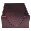 Desktop Organizers | Carver CW08213 10.13 in. x 12.63 in. x 5 in. 1 Section, Double-Deep Hardwood Stackable Desk Trays - Letter, Mahogany image number 1