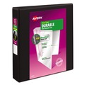 Office Jansan | Avery 17021 11 in. x 8.5 in. 1.5 in. Capacity 3-Rings Durable View Binder with DuraHinge and Slant Rings - Black image number 0