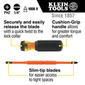 Screwdrivers | Klein Tools 32293 Flip-Blade 2-in-1 #2 Phillips Bit / 1/4 in. Slotted Bit Insulated Screwdriver image number 5