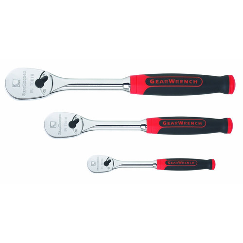 Ratchets | GearWrench 81207F 3-Piece Cushion Grip 84 Tooth Ratchet Set image number 0