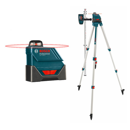 Laser Levels | Factory Reconditioned Bosch GLL150ECK-RT Self-Leveling 360-Degree Exterior Laser with LD3 Detector image number 0