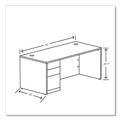 Office Desks & Workstations | HON H105898L.PINCPINC 10500 Series 66 in. x 30 in. x 29.5 in. Left Pedestal Box/Box/File Single Pedestal Desk - Pinnacle image number 1