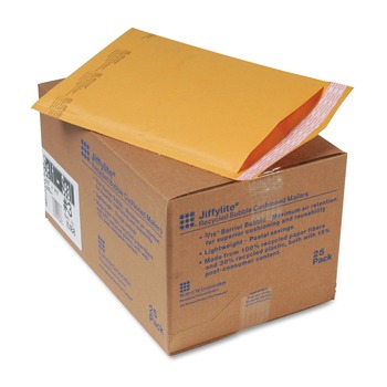 PRODUCTS | Sealed Air 10188 Jiffylite #3 Barrier Bubble Lining Self-Adhesive Closure 8.5 in. x 14.5 in. Self-Seal Bubble Mailers - Golden Kraft (25/Carton)