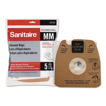 Sanitaire Style MM Disposable Dust Bags with Allergen Filter for SC3683A/SC3683B (5/Pack)