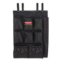 Utility Carts | Rubbermaid Commercial 2202582 19.8 in. x 1.5 in. x 27.5 in. Fabric 9-Pocket Cart Organizer - Black (6/Carton) image number 0