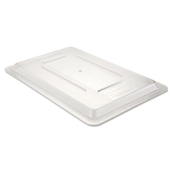 CLEANING CARTS | Rubbermaid Commercial FG331000CLR 12 in. x 18 in. Food/Tote Box Lids - Clear