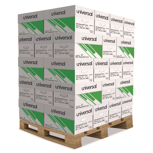 Paper & Printables | Universal UNV20030PLT 8.5 in. x 11 in. 30 Percent Recycled Copy Paper - White (1-Pallet) image number 0
