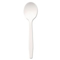  | Dixie PSM21 Plastic Mediumweight Soup Spoons - White (1000/Carton) image number 0