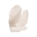 Food Trays, Containers, and Lids | Kari-Out 3103026 3.63 in. x 3 in. x 3.5 in. 26 oz. Paper Food Pail - White (400/Carton) image number 3