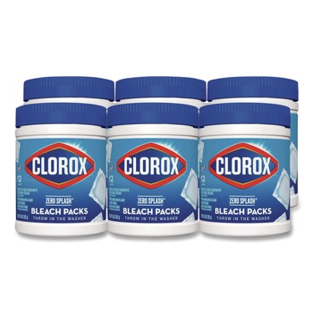 Clorox Zero Splash Bleach Packs - Regular (6 Canisters/Carton)