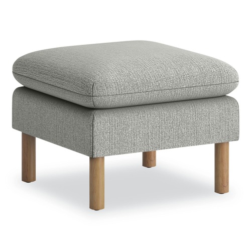 Ottomans | HON HVLVLOT.GRY02 23 in. x 23 in. x 17.5 in. Parkwyn Series Ottoman - Gray/Oak image number 0