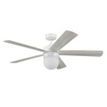 Ceiling Fans | Prominence Home 51865-45 52 in. Remote Control Modern Indoor LED Ceiling Fan with Light - White image number 2