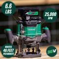 Plunge Base Routers | Metabo HPT M3612DAM MultiVolt 36V Brushless Lithium-Ion Cordless Plunge Router Kit (2.5 Ah) image number 13