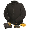 New Year New Savings! Save $25 off $150 | Dewalt DCHJ060ABD1-L 20V MAX Lithium-Ion Soft Shell Heated Work Jacket Kit - Large, Black (2 Ah) image number 0